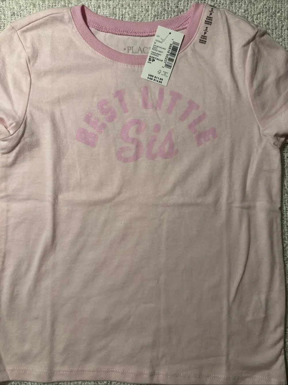 Best Little Sis Children’s Place Toddler Girls Shirt Size Small New With Tag